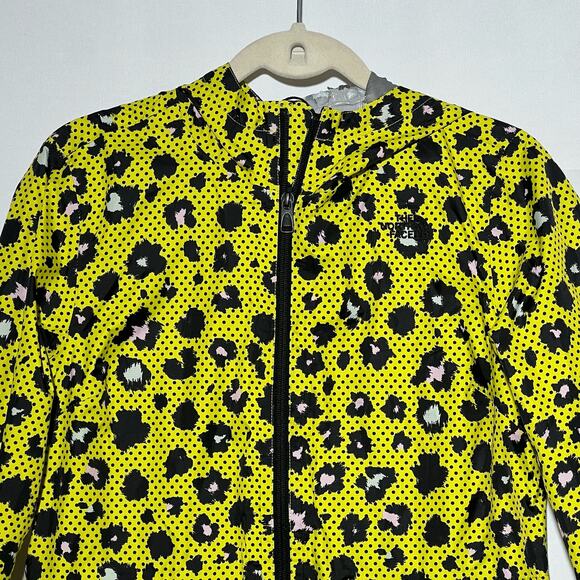 The North Face Hooded Penelope Jacket Blazing Yellow Leopard Womens Size Small - Picture 3 of 11